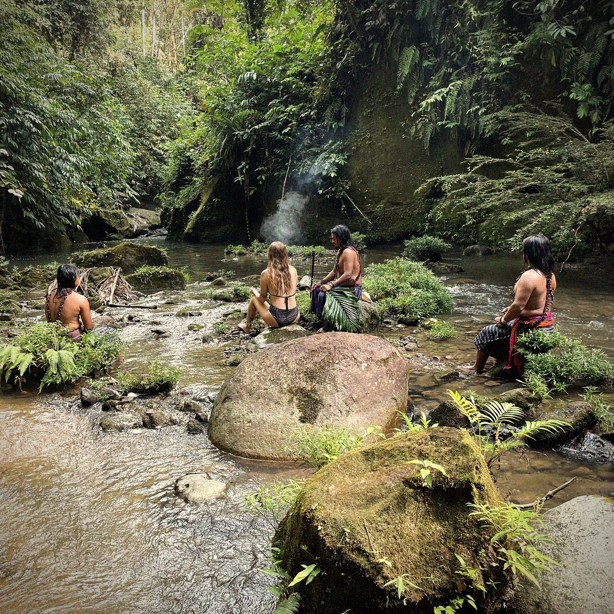 River ceremony in the jungle