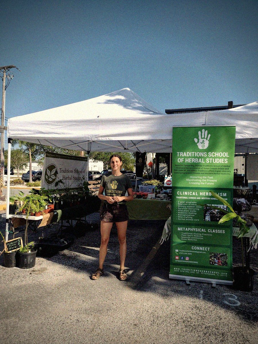 Alora at Traditions School herbal booth